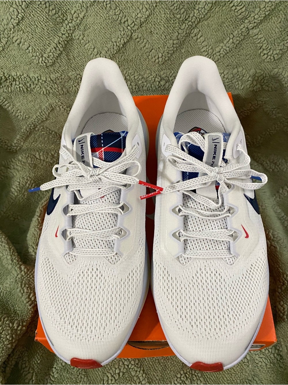 6.5Y = 8W Nike Zoom Pegasus 41 with Navy and Red Accents